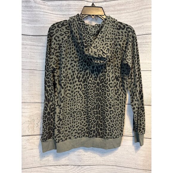 Chaser Green Safari Print Zip Up Hoodie Size M - Picture 3 of 3